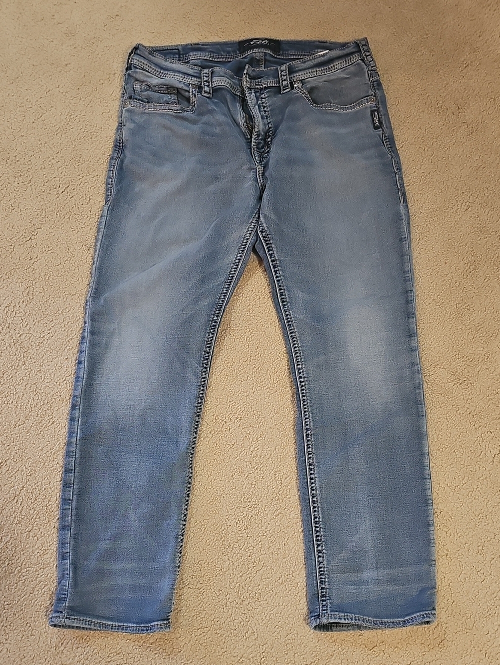 Silver Jeans Men's Slim Straight Light Blue Denim